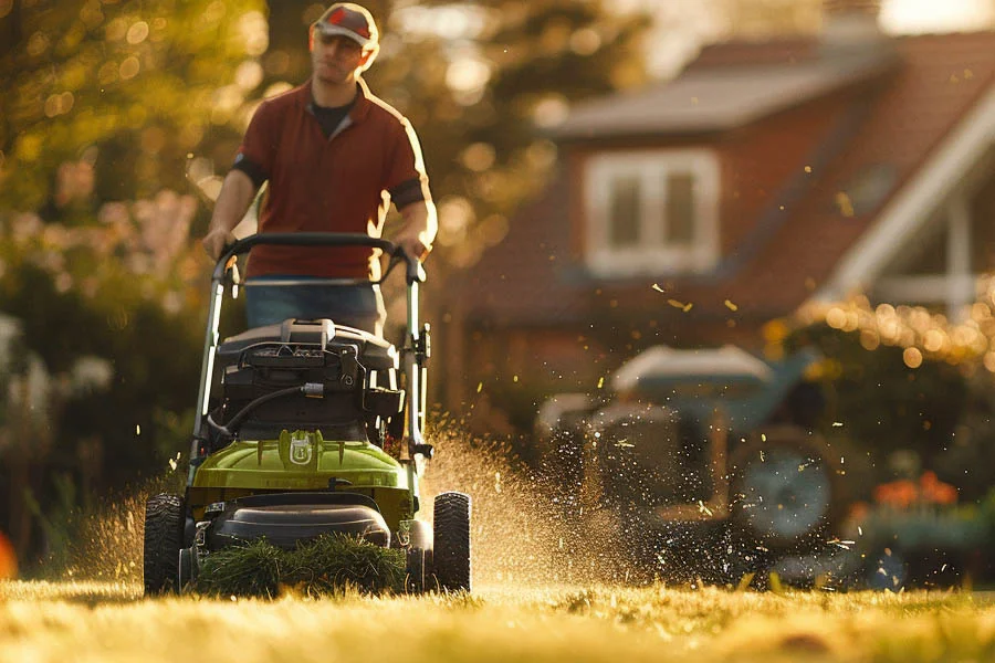 compact electric lawn mower